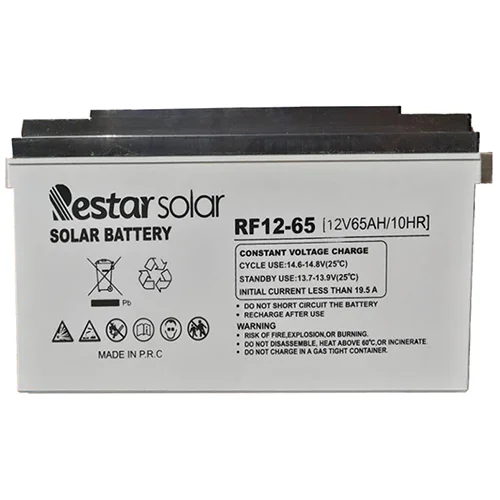 باتری 65 آمپر ساعت ژل GEL برند Restar Solar